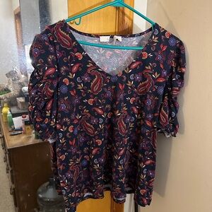 LOFT Floral Paisley Blouse 4/23